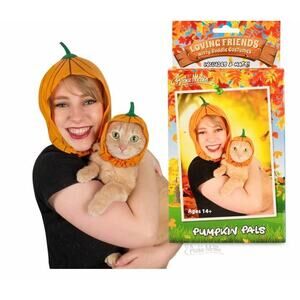 New Dress Up Pumpkin Human & Cat Kitten Kitty Cats Cuddle Costume Cosplay